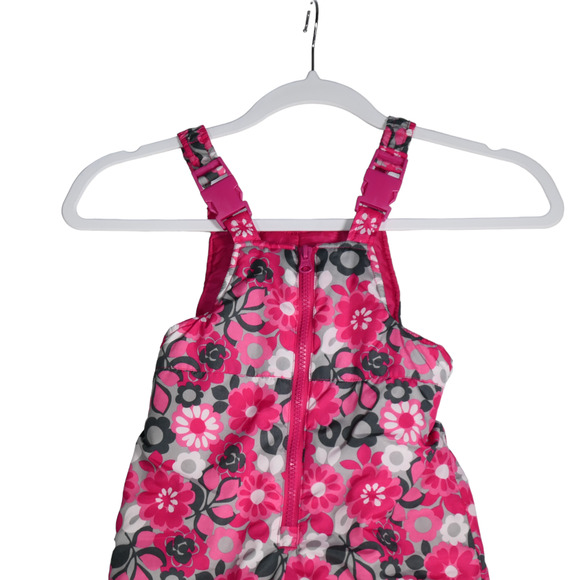 OshKosh BGosh Bib Snow Pants Toddler Girl 18 Months Babycore Floral Playful - Picture 2 of 9